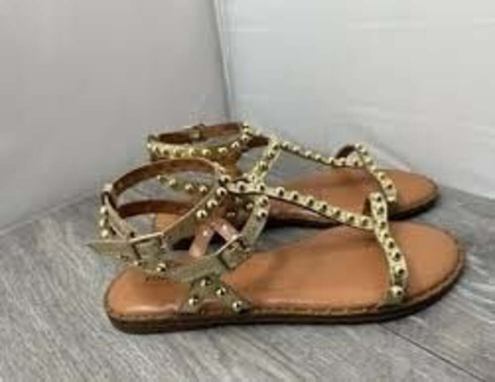 Size 11 Portland Boot Company Brown Studded Gladiator Sandals - Picture 8 of 8